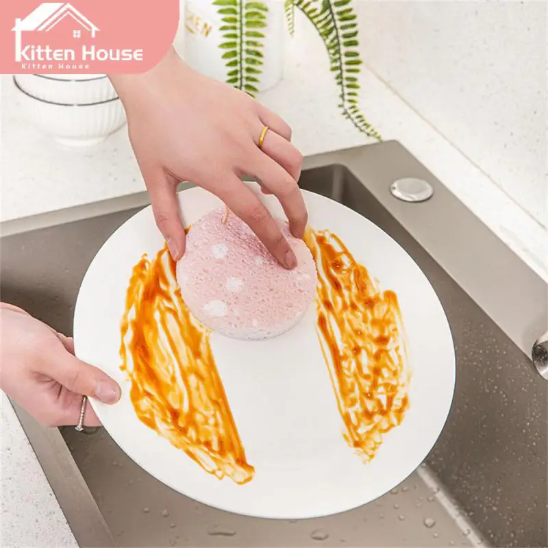 

Saves Time Effort Cleaning Sponges Scouring Pad With Lanyard Design Sponge Wipe Safer Healthier High-density Honeycomb Structure