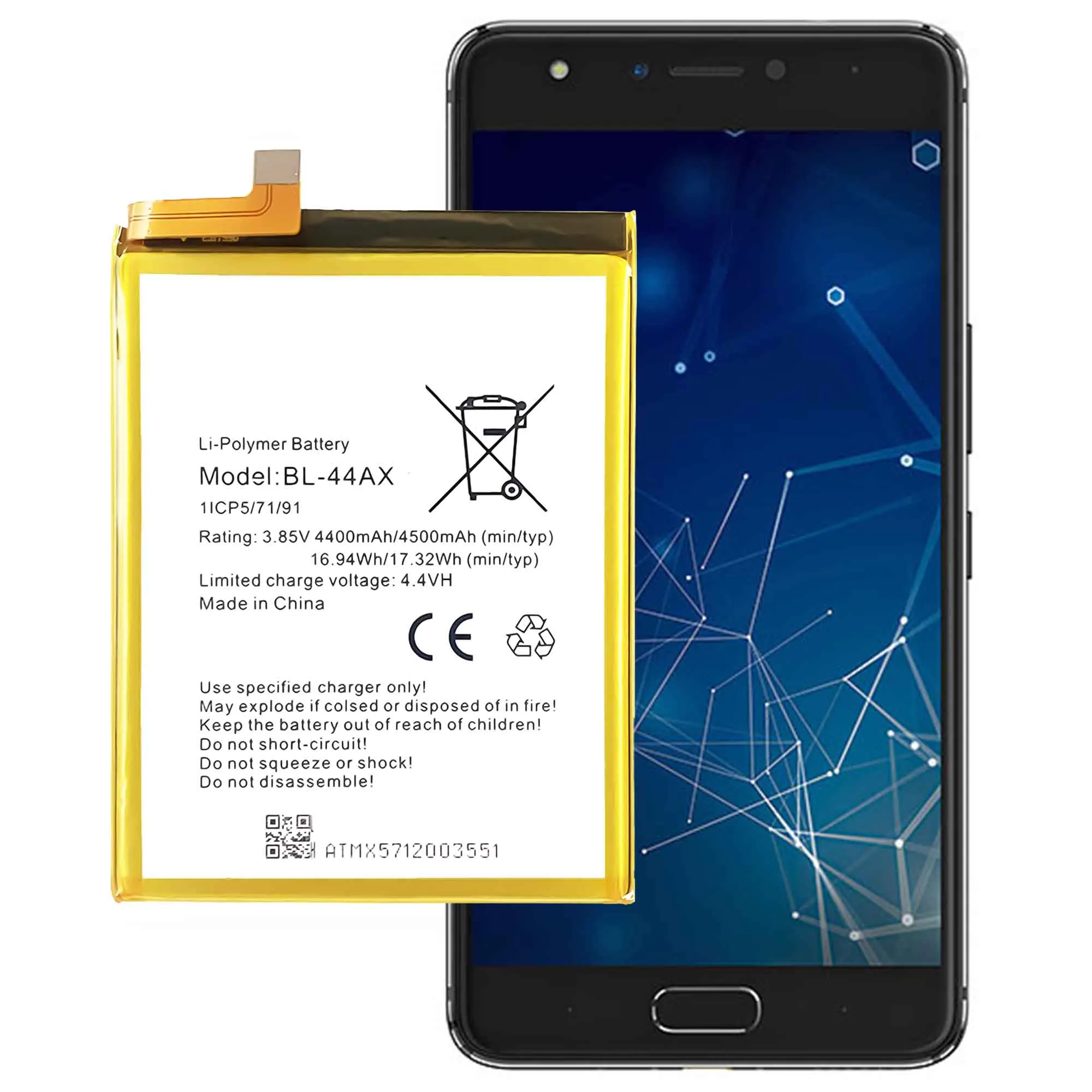 new 4500mah replacement battery for infinix note 4 pro x571 bl 44ax phone battery free global shipping