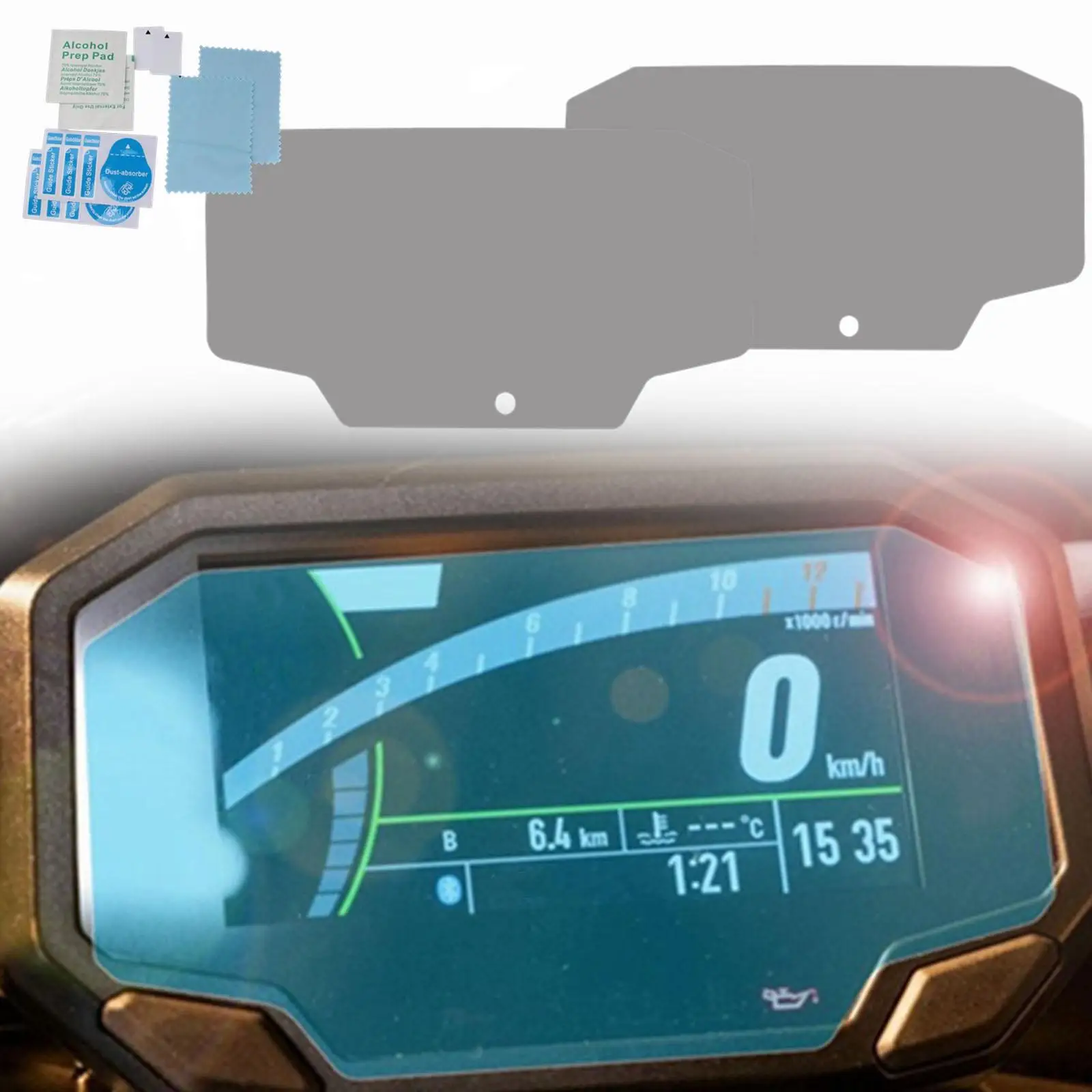 

2 Pcs Cluster Scratch Transparent Dashboard Dashboard Replacement Film for 1000 SX Z650