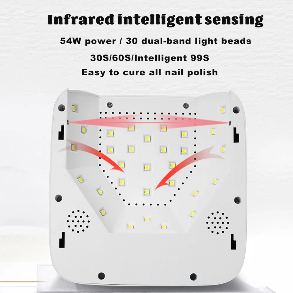 Профессиональная лампа S50 54 Вт для сушки ногтей