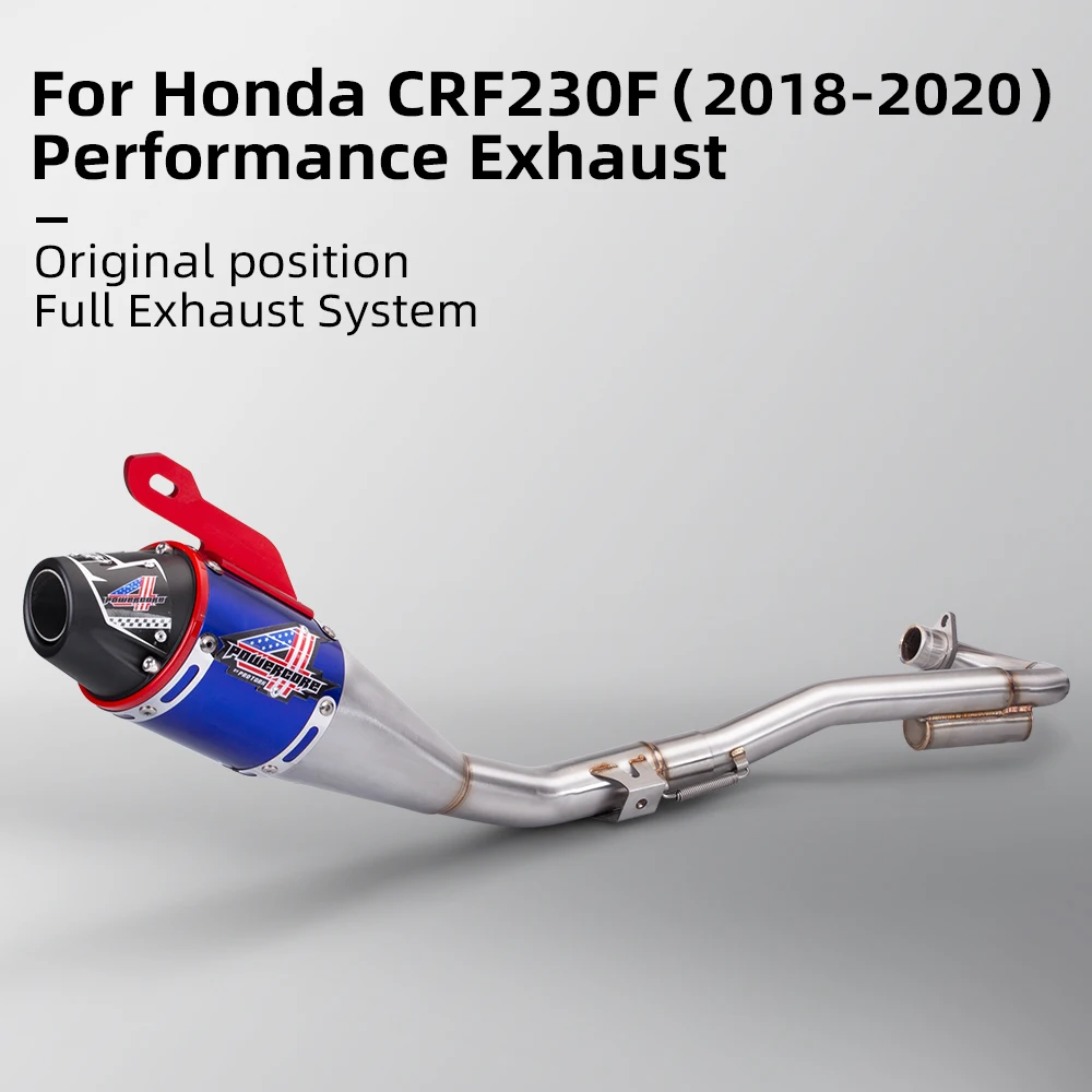 Motorcycle Exhaust Full set System For CRF230 CRF230f Complete Muffler Pipes Dirt Bike Stainless steel Pipe