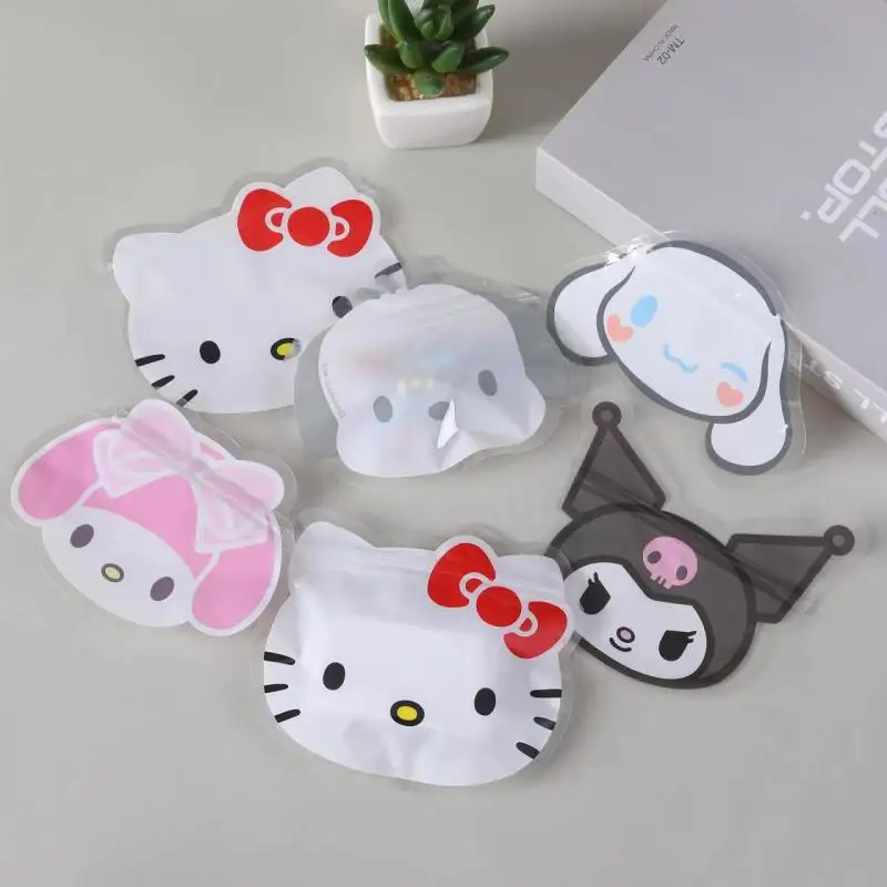 

Hellokittys Kawaii Anime Sanrio Kuromi Sealed Bag Cute Cartoon Cinnamoroll Waterproof Desktop Sundries Storage Bag Girl Gift