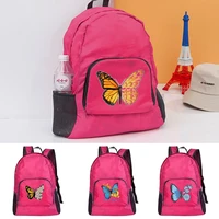 lightweight backpack women foldable ultralight outdoor folding backpack travel daypack bag butterfly pattern sports daypack