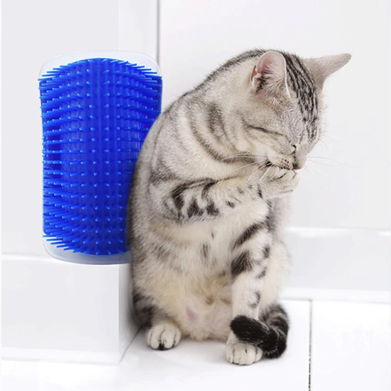 

Corner Pet Brush Comb Play Cat Toy Plastic Scratch Bristles Arch Massager Self Grooming Cat Scratcher Pet Supplies Cat Toys