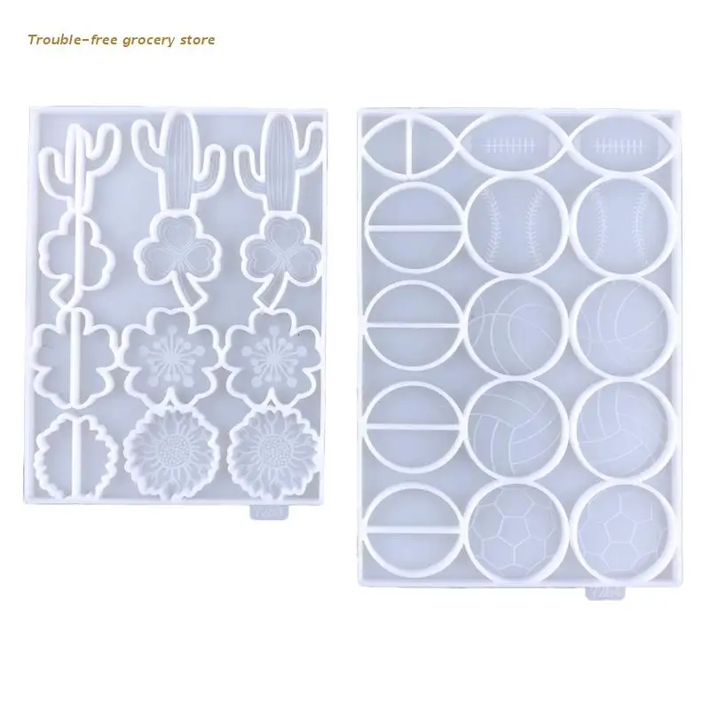 

Baseball Straw Topper Silicone Mold for Epoxy Crystal Resin Casting Molds Jewelry Making Clay Crafts Cupcake Decoration