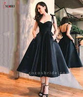 2022 robe de soiree a line evening dresses little black dress formal lady party dresses backless plus size custom dresses