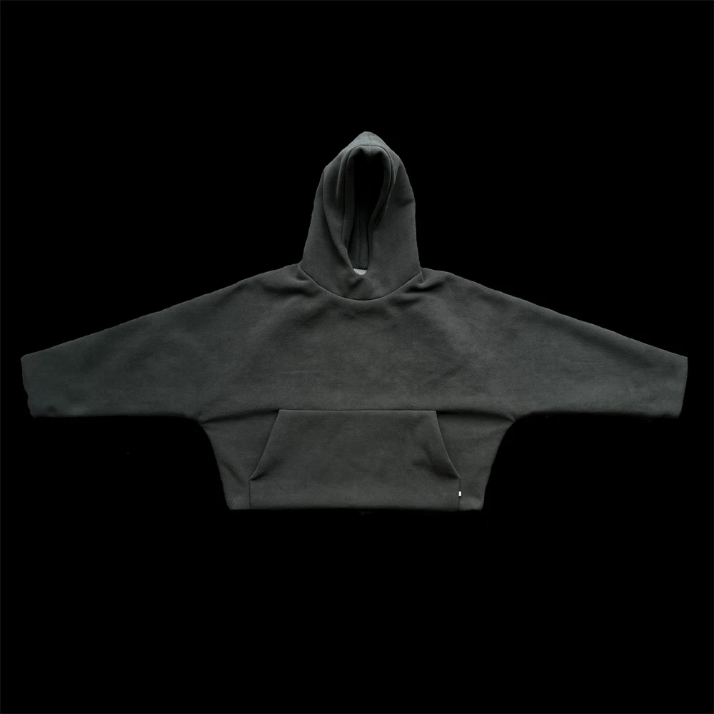 KANYE YZY двухслойная свободная однотонная толстовка с капюшоном для мужчин и женщин, лучшее качество, пуловер из плотной ткани с капюшоном (art.: 3920d23ccd3b7) - 3920d23ccd3b7