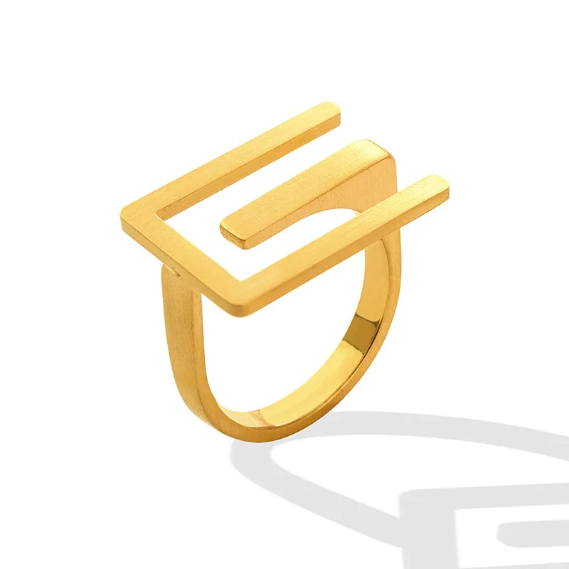 

Punk Hip Hop Exaggerated Letter E Ring for Women Index Finger Ring Stainless Steel Jewelry 2022 Dating Ring Conjuntos De Joyas