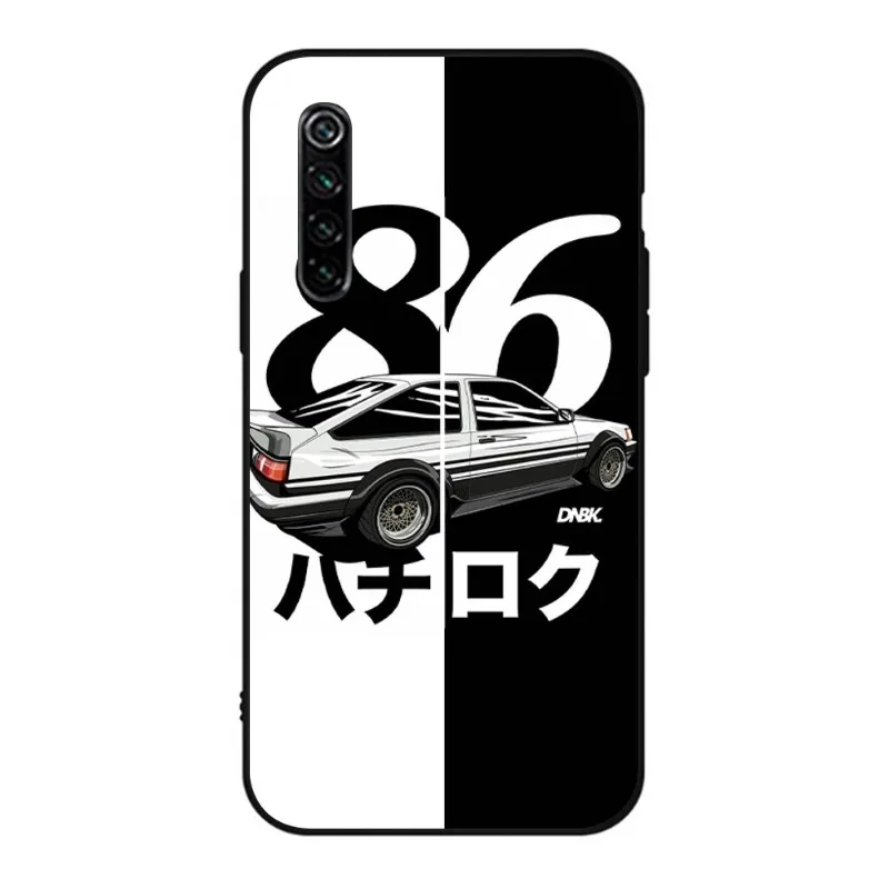 Initial D AE 86 GTR Phone Case For Realme GT 2 9i 8i 7i Pro X50 X2 C35 C21 C20 C11 C3 Soft Black Phone Cover images - 6