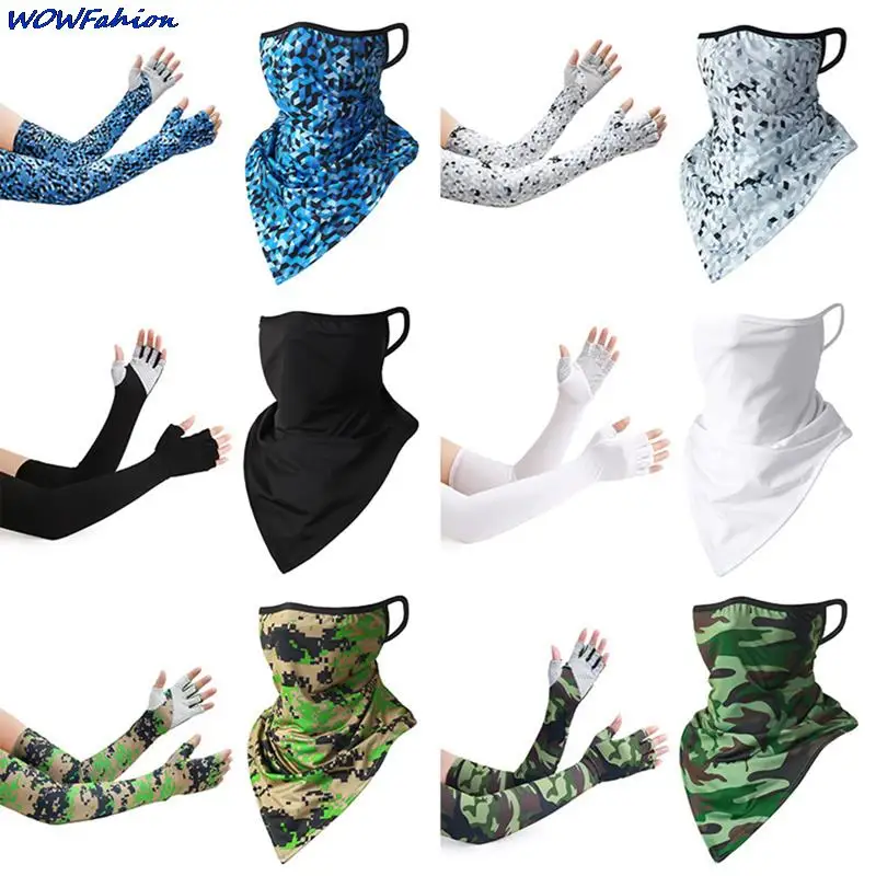 

Summer Face Mask Fishing Scarves Glove Arm Sleeve Windproof Face Mask Neck Cover Gaiter for Sport Cycling Hiking Fishing