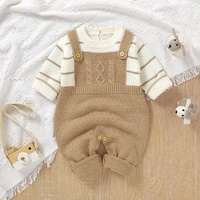 Baby Rompers Knitted Newborn Boys Girls Long Sleeve Jumpsuits Outfits Autumn Winter Casual Infant Unisex Outerwear Clothes 0-18m 1