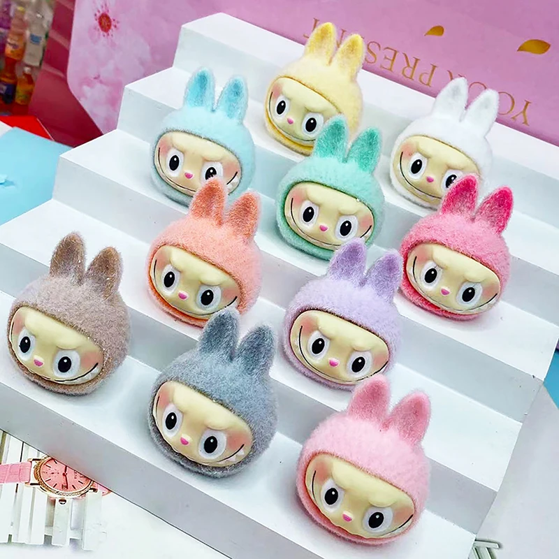 1 шт. новая флокированная мини-кукла с головой кролика Labubu милая игрушка