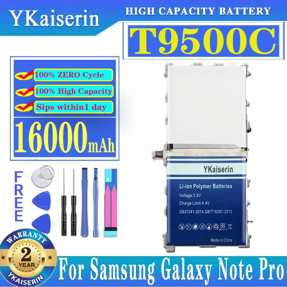 

YKaiserin T9500C T9500E For Samsung Tablet Battery For Samsung Galaxy Note Pro 12.2 SM-P900 P901 P905 16000mAh Batteria