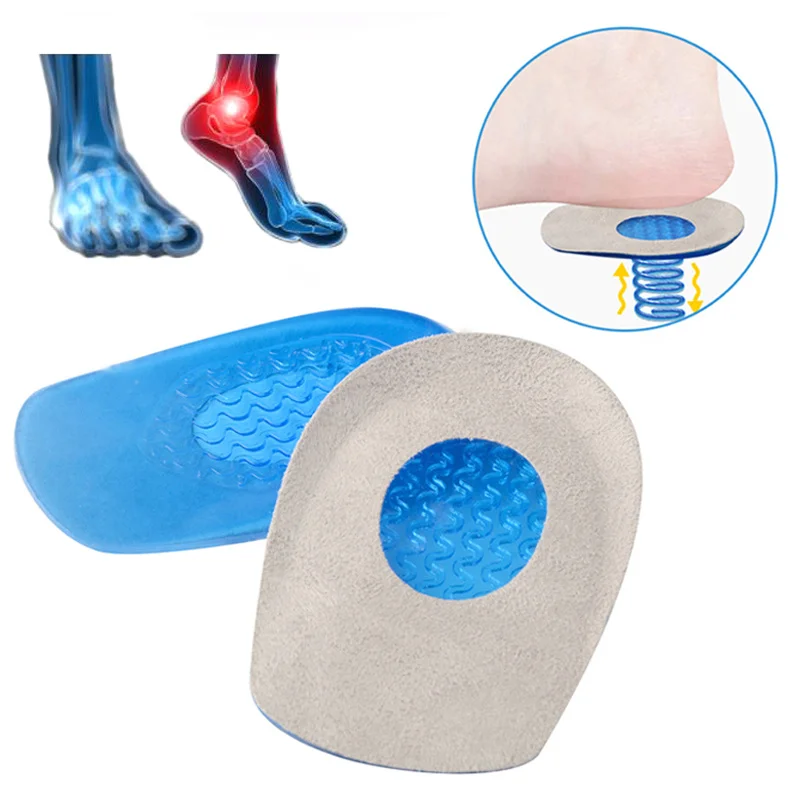 

Silicone Half Insole for Heel Spurs Plantar Fasciitis Pain Relieve Cushions Women Men Foot Protectors Shock Absorption Massager