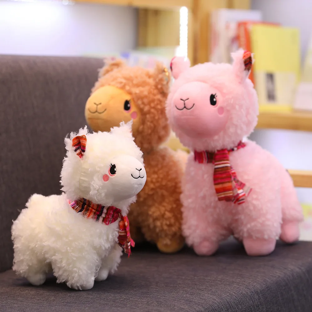 

Cute Alpaca Plush Toy Llama Stuffed Animal Soft Hug Pillow Fluffy Kawaii Alpaca Doll Gift for Girls Birthday Home Decor