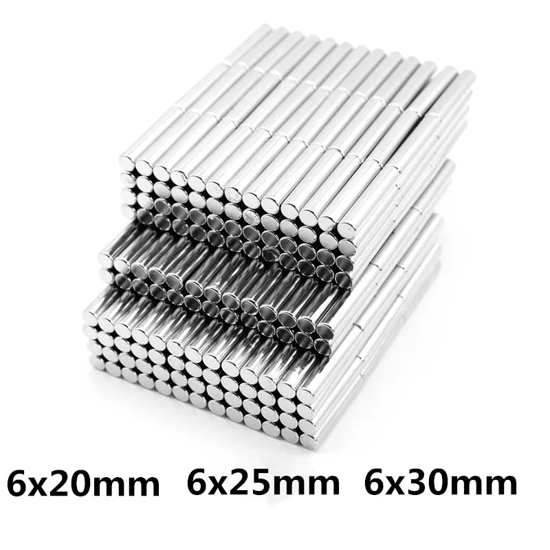 

Dia 6mm Circular Strong Permanent Magnet 10/20/30/50/100Pcs Disc Rare Earth Magnetic Cylinder Neodymium Powerful Circular Magnet