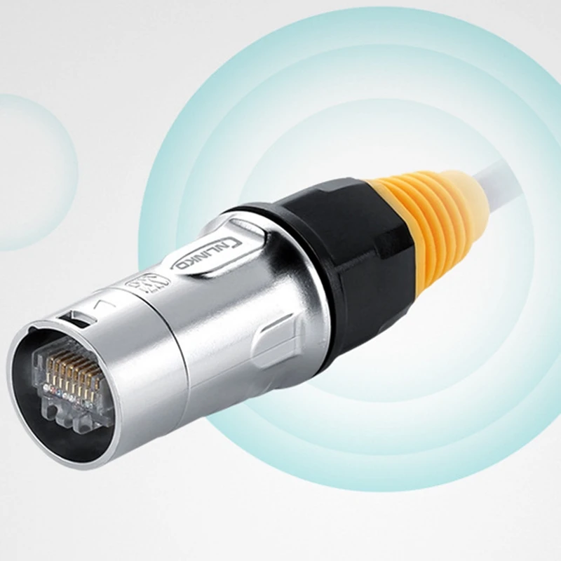 Сетевые водонепроницаемые соединители IP67 RJ45/Ethernet RJ45 водонепроницаемый штекер +