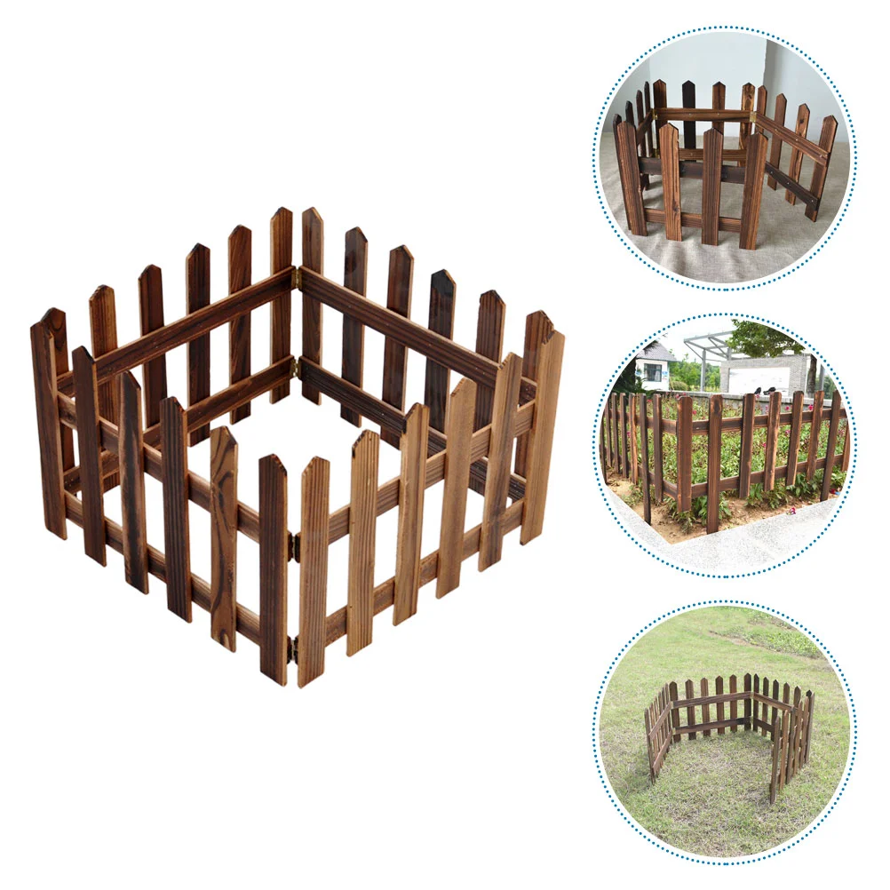 

Fence Garden Border Picket Wood Wooden Edging Christmas Panels Lawn Landscape Fencing Tree Decorative Indoor Brownpanelgardens