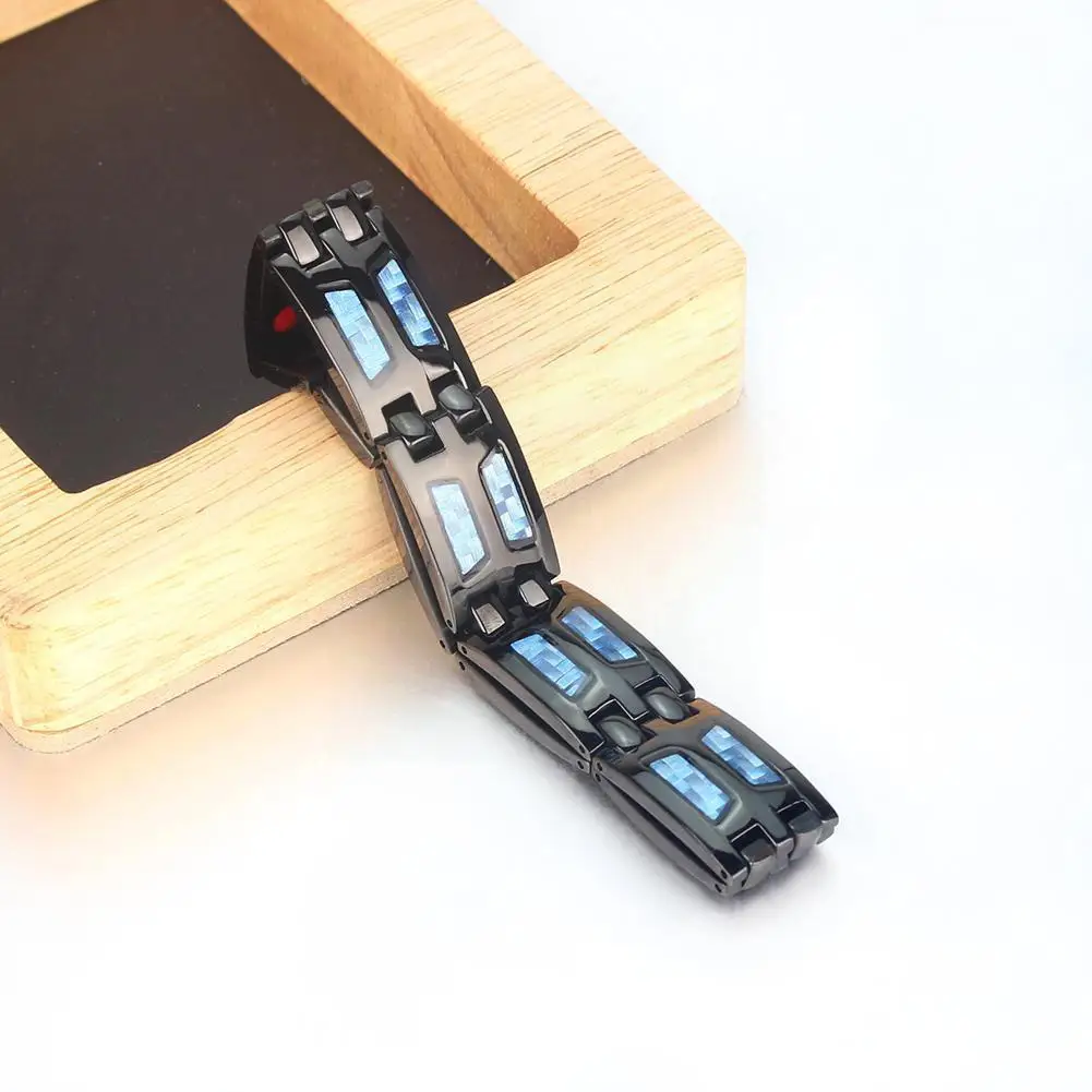 

2pcs Ultra Carbon Blue Bracelet Carbon Magnetotherapy Bracelet Firming Bracelet Magnetic Therapy Body D6g6