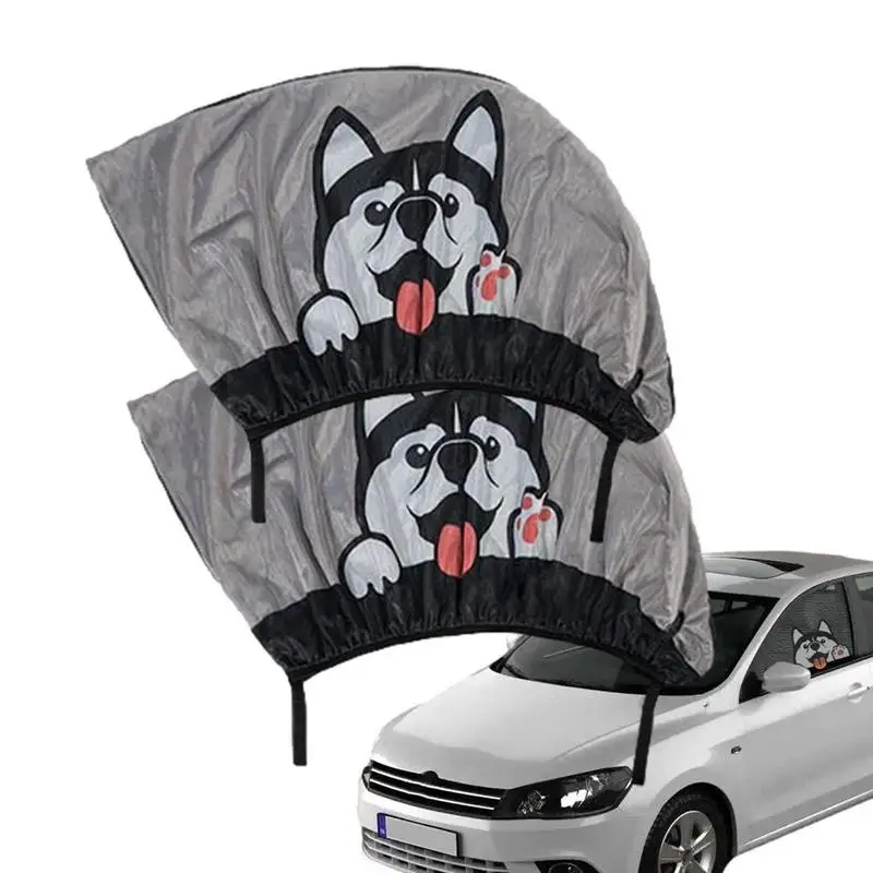 

2pcs Car Window Screen Door Covers Front/Rear Side Window UV Sunshine Cover Shade Mesh Car Shade For Baby Child Camping
