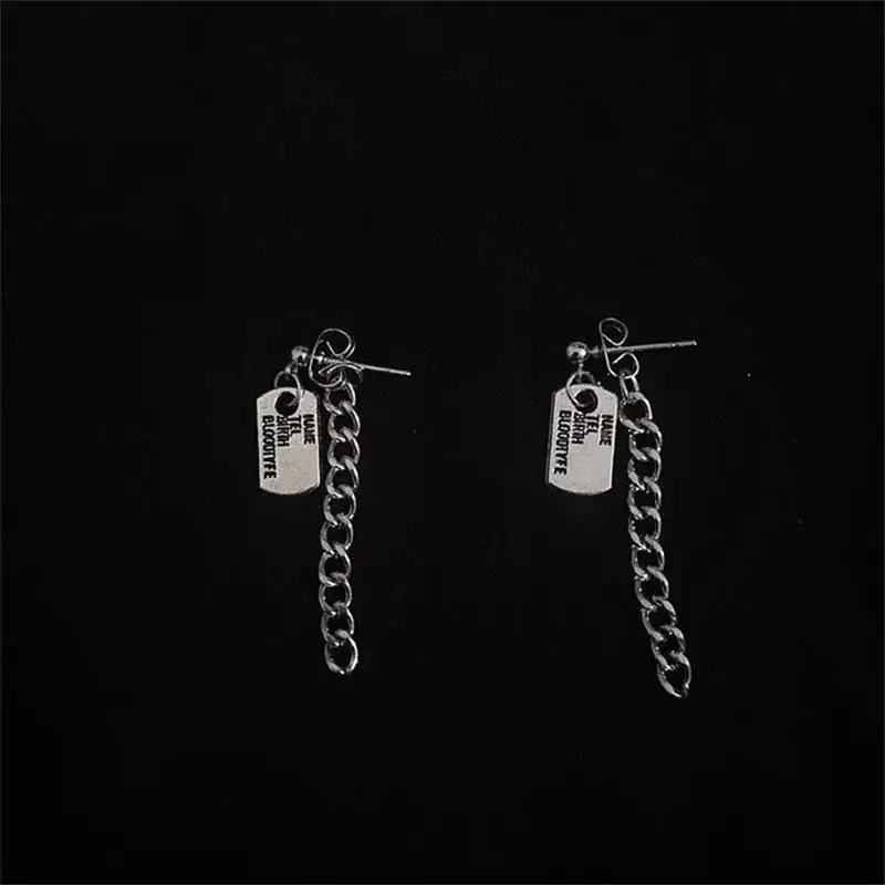 

South Korea GD with the same style earrings for women hanging chain simple earrings for men personality ear clips