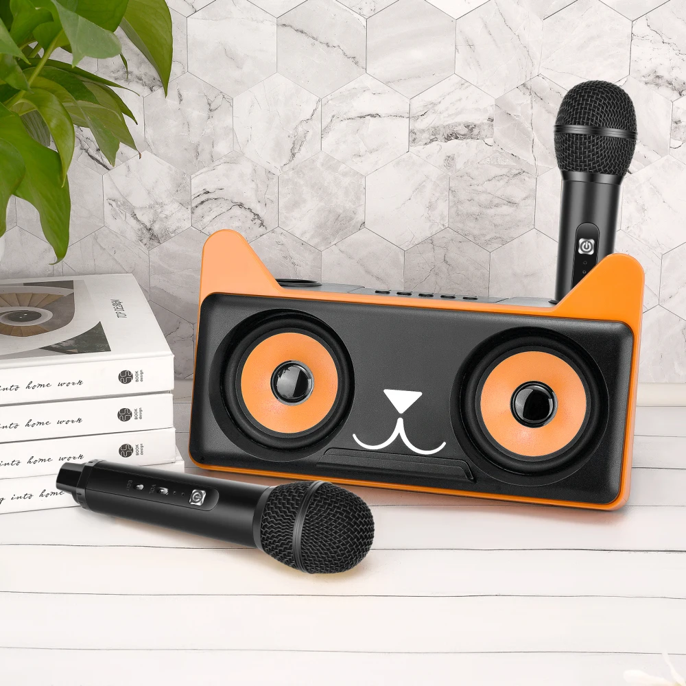 

Karaoke Machine With 2 Wireless Microphone, Bluetooth Speakers, PA Speaker System Karaoke Song Mode for Home Party Meeting ect.