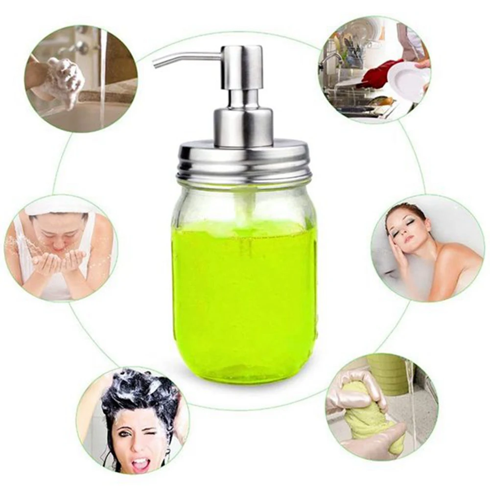 4 Упаковка-банка крышки дозатора мыла с туфлями Φ для 16 унций обычной горловины