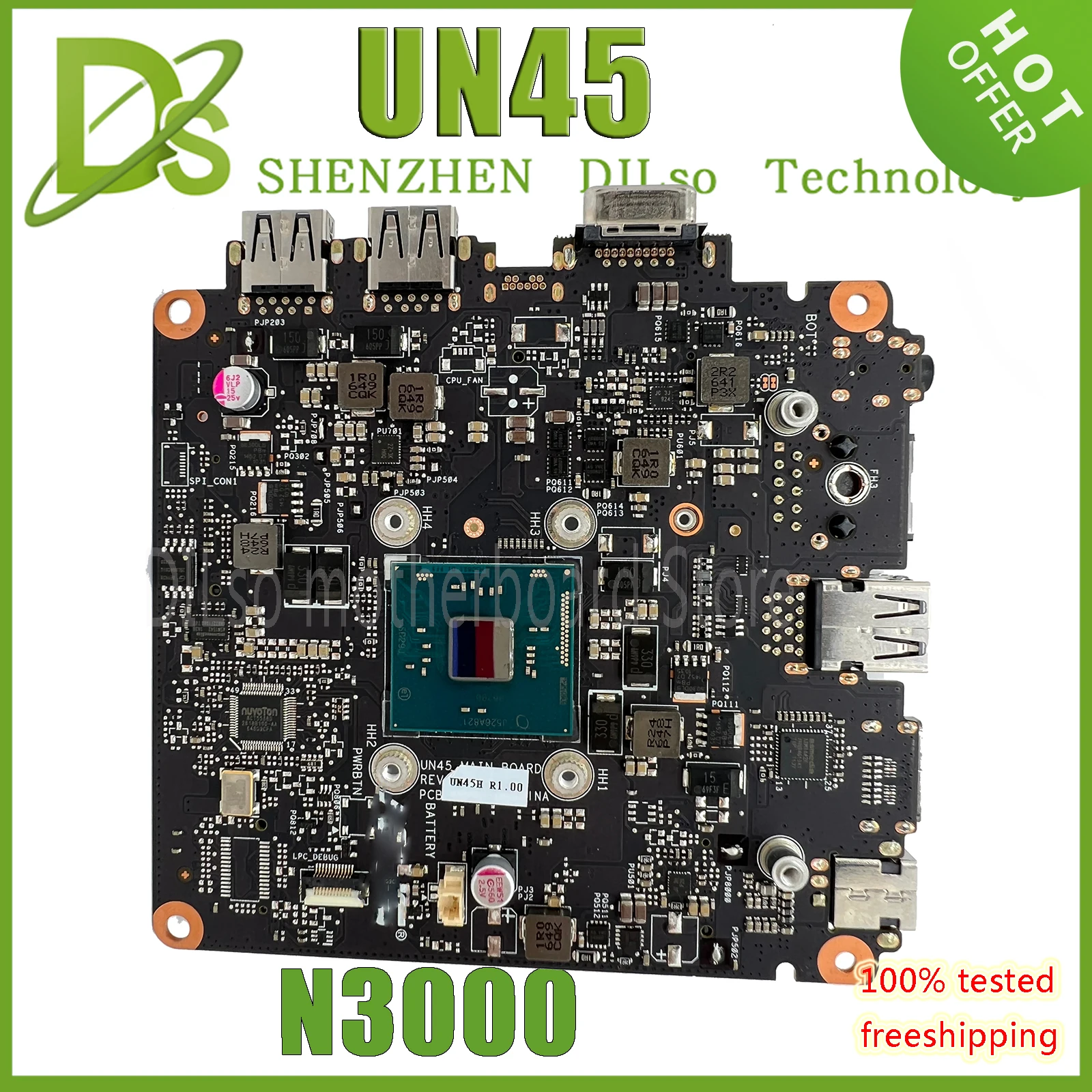 

KEFU UN45 Mainboard For ASUS VivoMini UN45 All-in-One Desktop PC Motherboard N3000 100% Test original