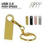 Мини USB флеш-накопитель в металлическом корпусе, 128 ГБ, 64 ГБ, 32 ГБ, 16 ГБ, 8 ГБ, 4 Гб