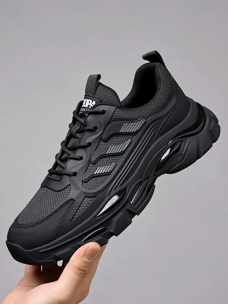 Мужские сетчатые кроссовки 8 см дышащие с мягкой подошвой невидимые подъемные