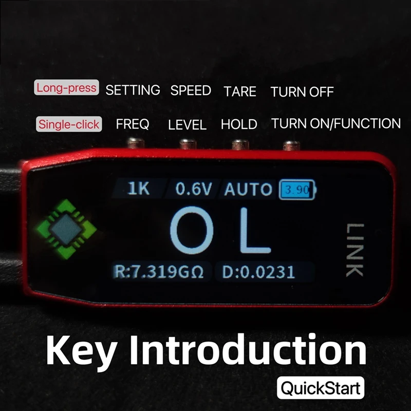 LCR метр пинцет цифровой дисплей LCR-1S 100 кГц тестер для сопротивления емкости
