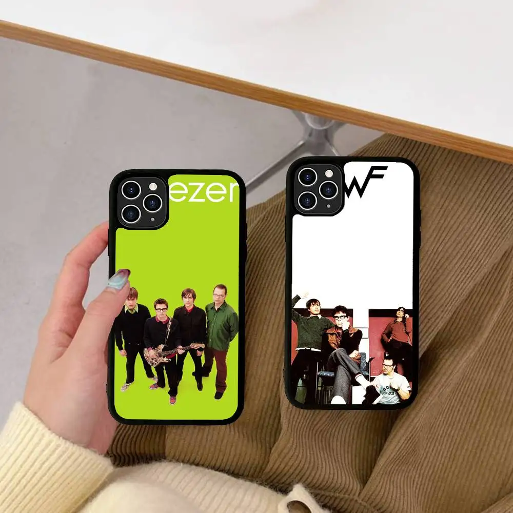 Фото Чехол для телефона Weezer Music Band для iPhone 17 Air 16 14 15 Pro Plus 13 12 11 Pro Max, задняя крышка из ПК+ТПУ №3
