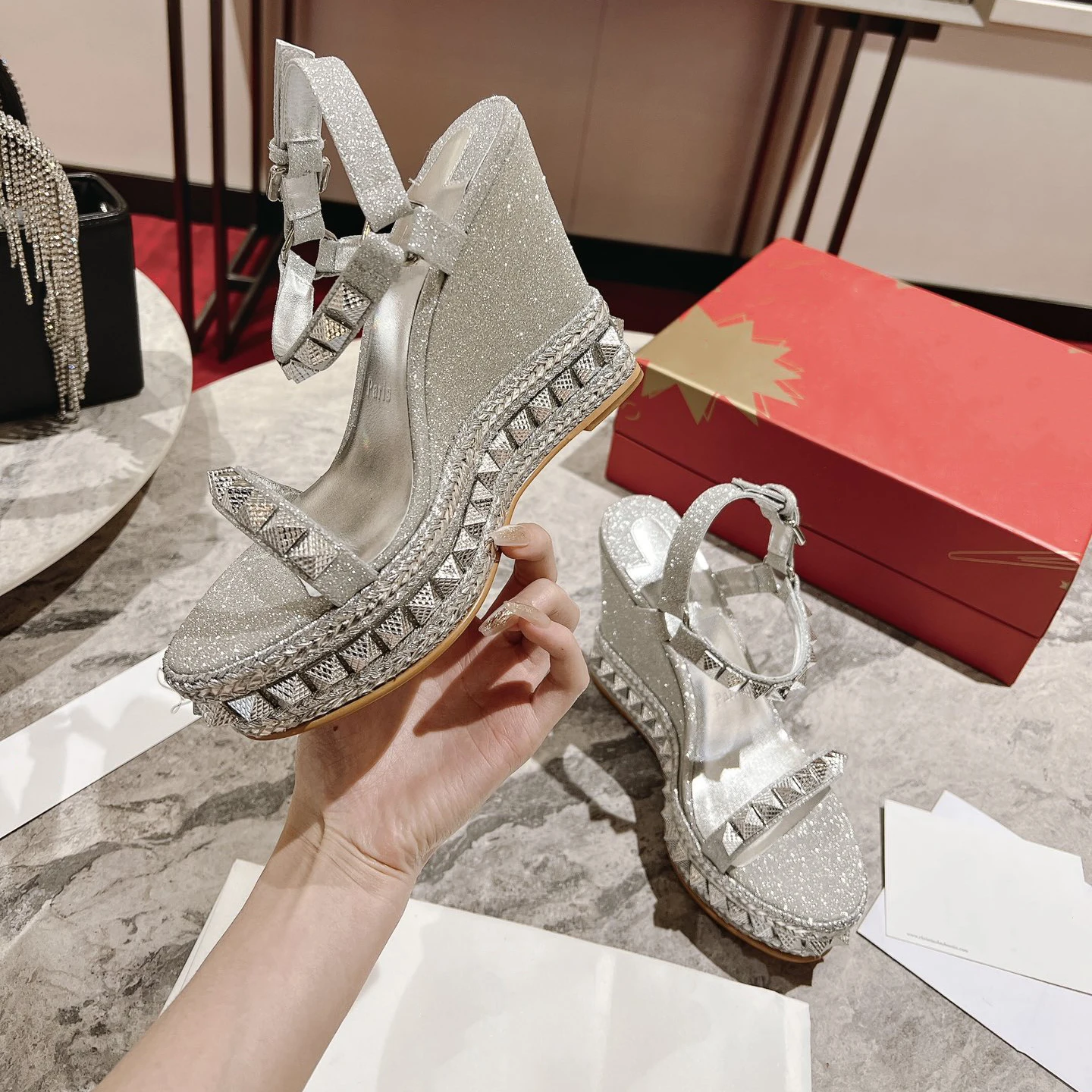 Top Quality Red Sole Womens High Heels 12cm Shoes Luxury Fashion Ladies Braided Sandals Classic Retro Designer High Heel HJ2045