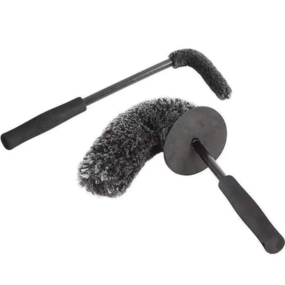 

Newest Microfiber Wire Wheels Brush Lengthened Non-slip Handle Easy To Cleaning Crevice Brushes Car Cleaning Tool