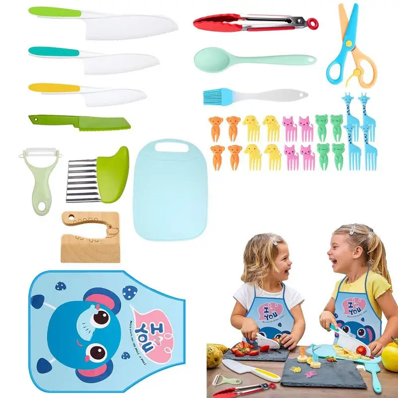 

Wooden Kids Kitchen Knives Kids Cooking Utensils Kids Safe Knives For Cooking Kids Kitchen Knives For Parent-Child