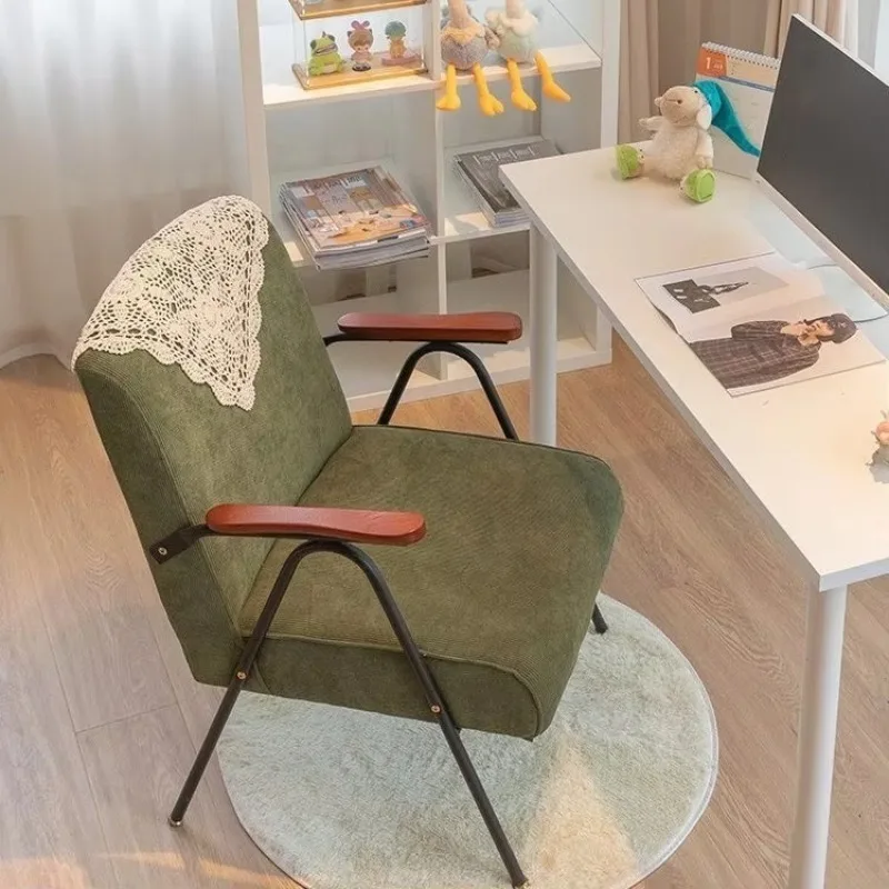 Диван для одного человека светлый роскошный ленивый железный арт вельвет в стиле