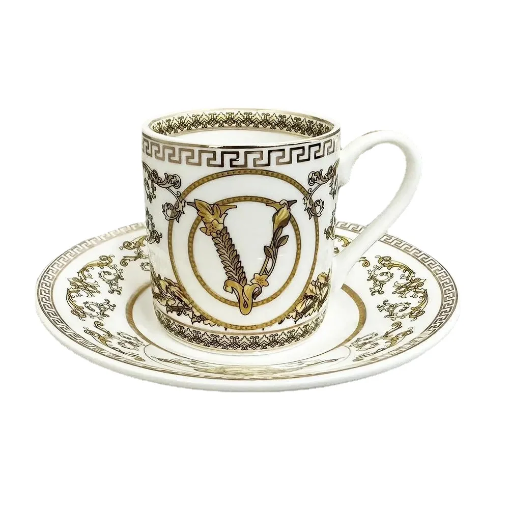 

6 Cups 6 Dishes 80 Ml Elegant Retro Girl Face Bone China Exquisite Coffee Espresso Cup Mug Mugs Coffee Cups Kawaii Cup