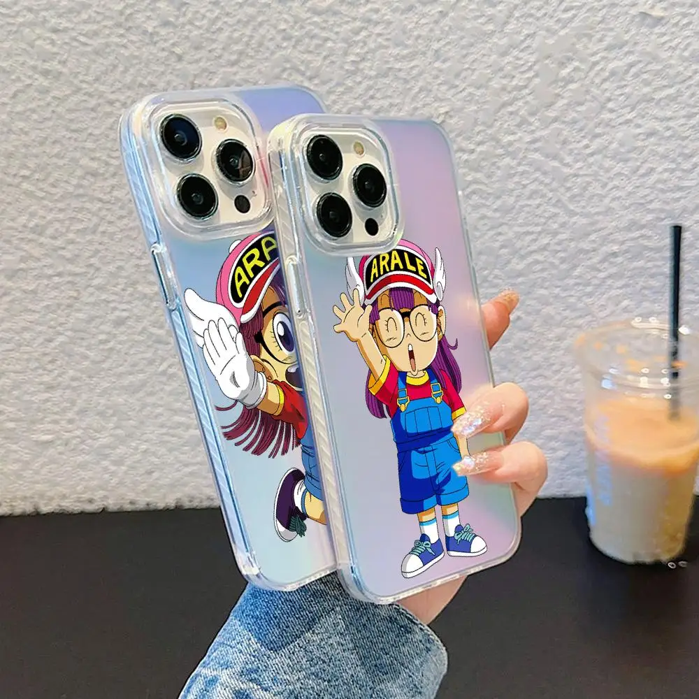 Чехол для телефона Dr Slump Arale Anime с лазерным градиентом для iPhone 17 Pro Max 16 15 14 13 12 11 Pro Max 17Air, ударопрочный защитный чехол. (art.: 3920dcd1ccaef) - 3920dcd1ccaef