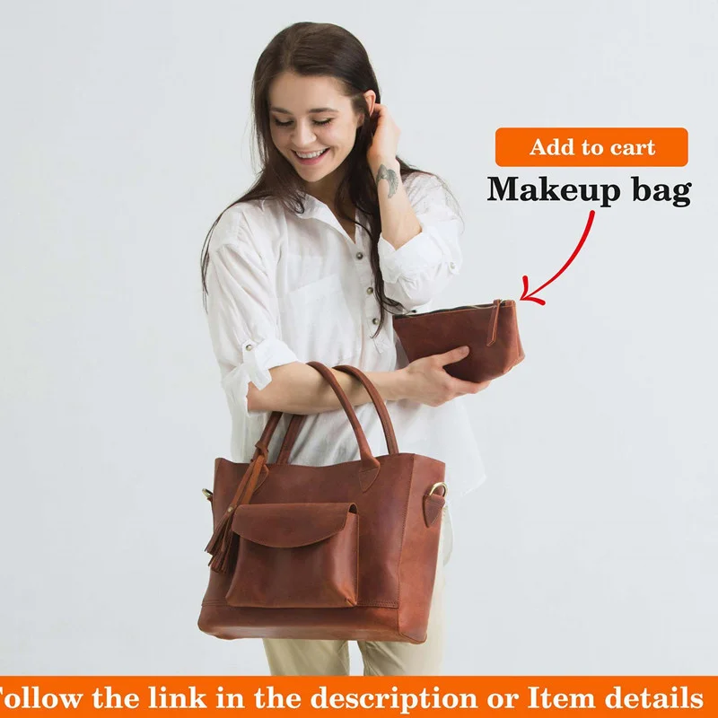 

Кожаный портфель в стиле ретро, Женская сумочка, Женская вместительная сумка-тоут через плечо с кисточками, дорожные сумки из мягкой искусственной кожи