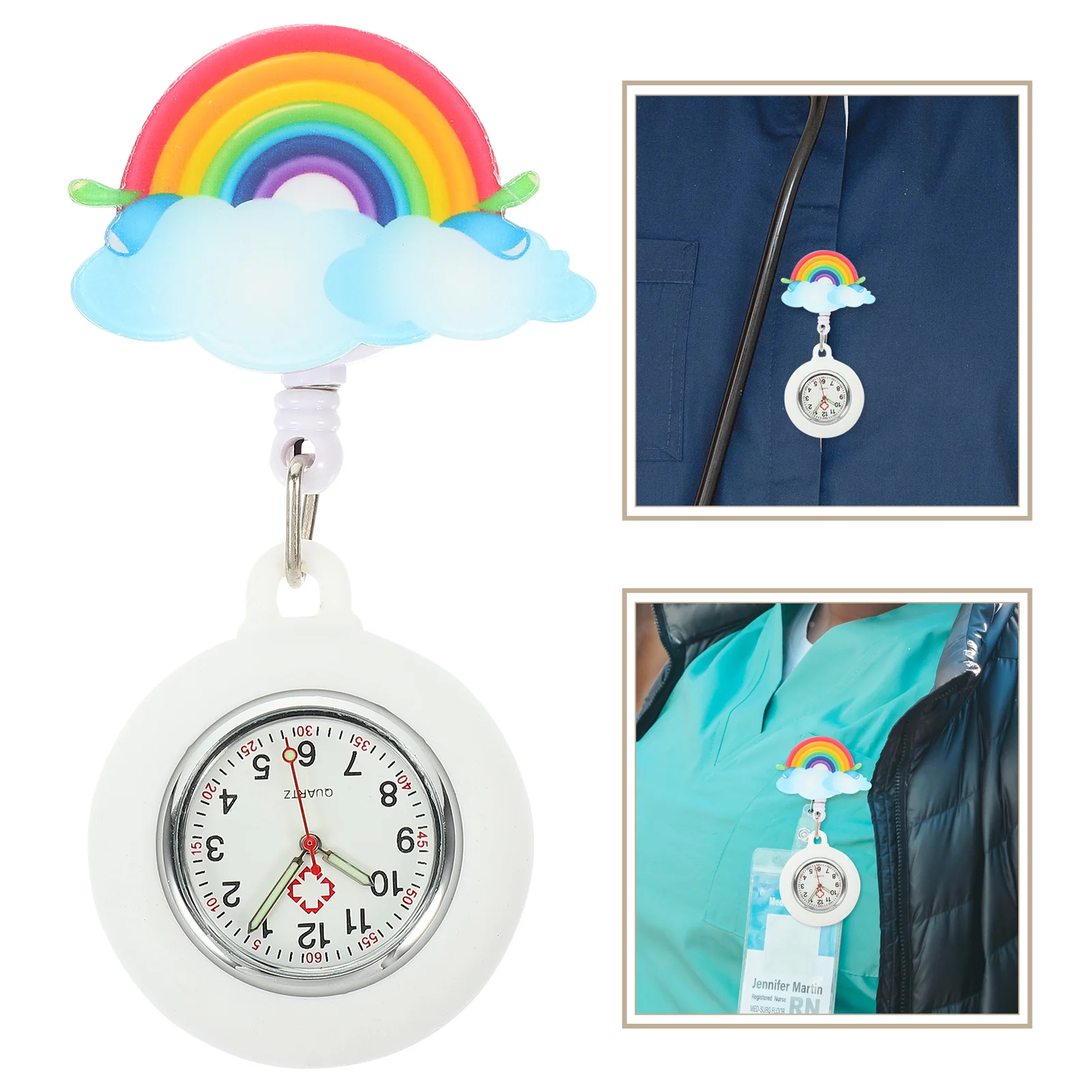 

Nurse Table Digital Watch Men Silicone Pocket Watch Watch Chain Nurse Fob Watch Silica Gel Metal Nurses Watch Man