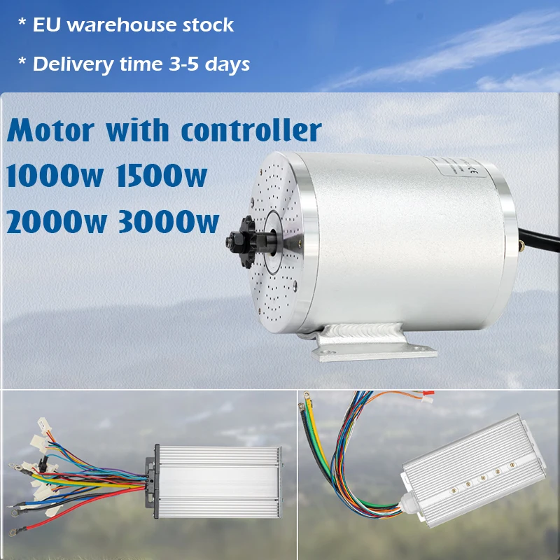 

Electric Bikes Brushless Motor 36v 1000w Ebike Conversion Kit 60v 2000w with Controller DC Motor 72v 3000w