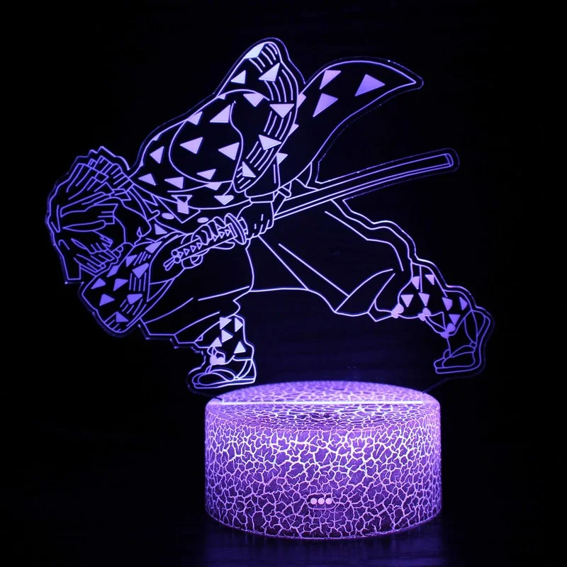 

Demon Slayer Anime Agatsuma Zenitsu Figure Acrylic Led Night Light Kimetsu No Yaiba Bedroom Decor Lamp Kids Xmas Birthday Gift