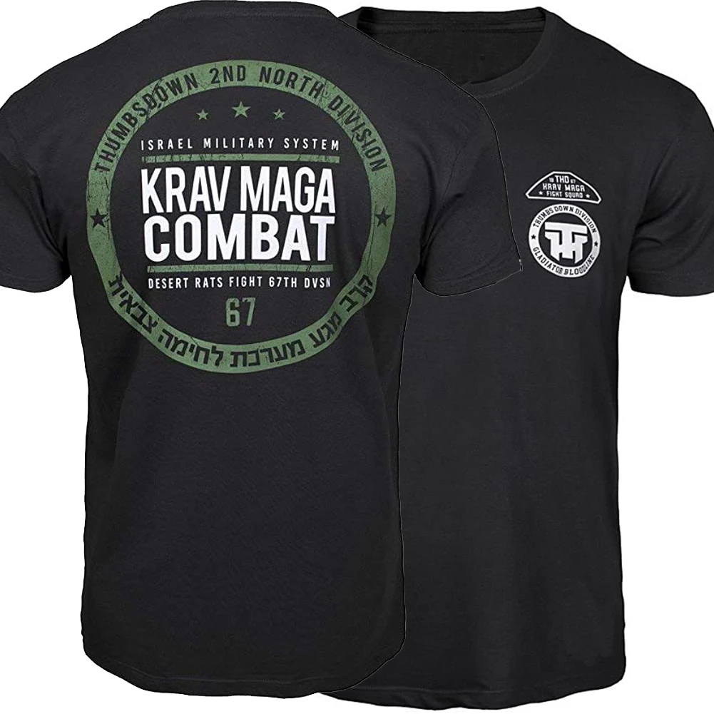 Krav Maga Combat Israel Military Martial Arts System MMA Gym Training T Shirt. High Quality Cotton, Big Sizes Top, Casual Tshirt