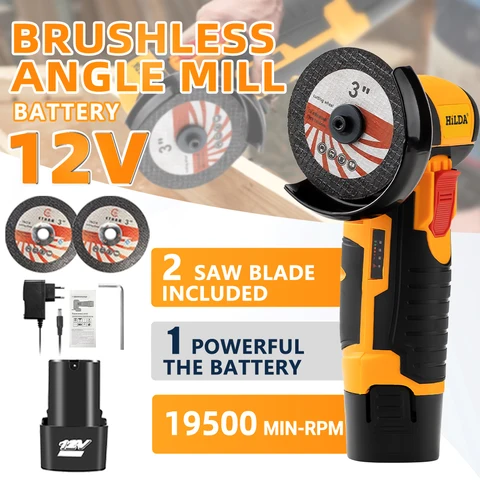 HILDA Бесщеточная Угловая Шлифовальная Машина 12В