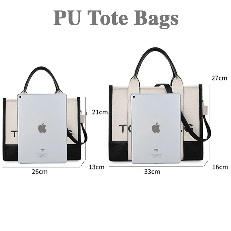 Office Lady Tote Bags For Women Luxury Designer Handbags Female Crossbody Shoulder Shopping Luggage Elegant Business PU Leather