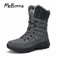 men winter snow boots super warm men hiking boots high quality waterproof leather high top big size mens boots outdoor sneakers