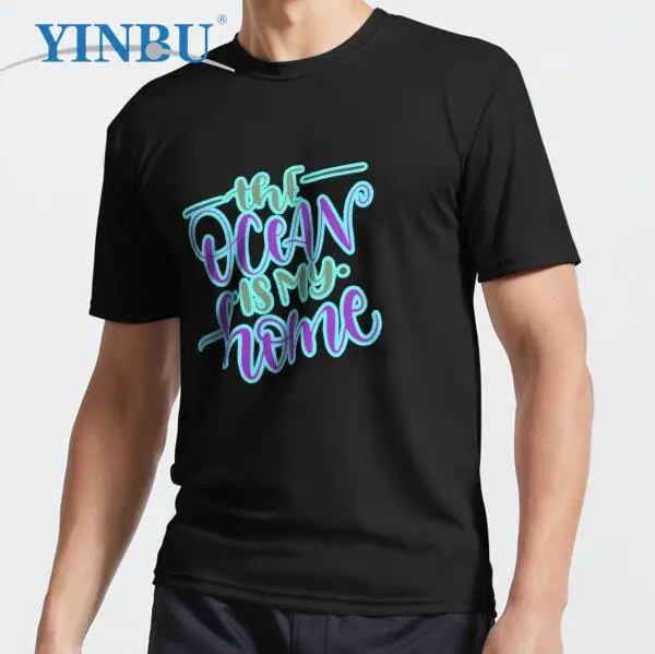 

Beach print t shirts High quality Graphic Tee