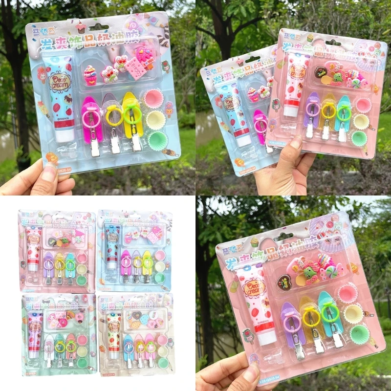 

Hair Clip Crafting Set Fashionable Hairpins Handmade Craft Random Color