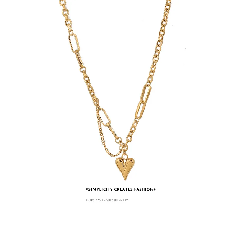Yhpup Романтическое Ожерелье В Форме Сердца Для Женщин Высококачественная