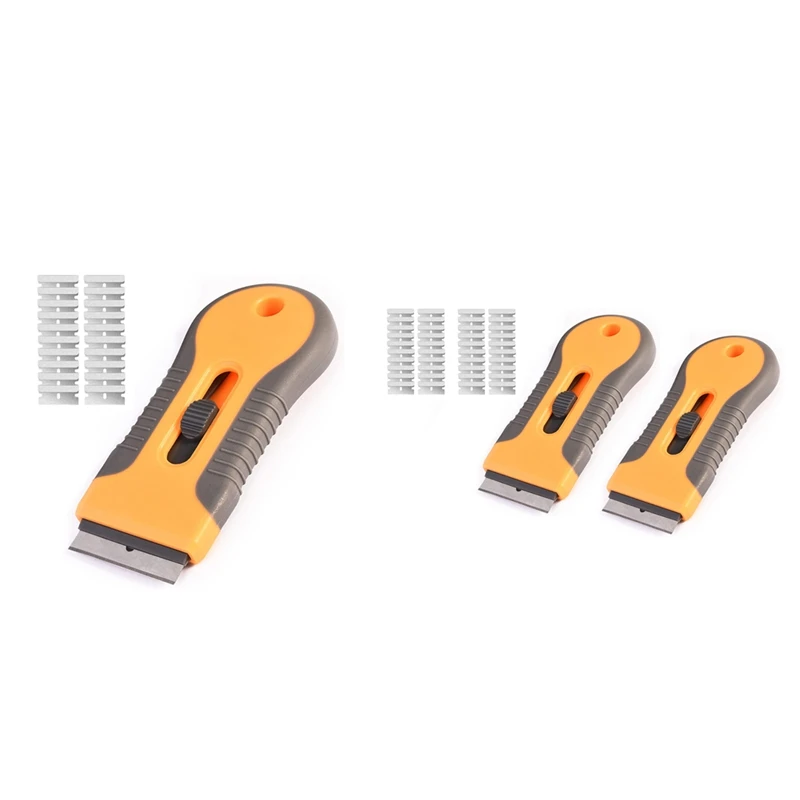 

Razor Blade Scraper, Plastic Retractable Glass Scraper With Extra Razor Blades, Cleaning Razor Scraper